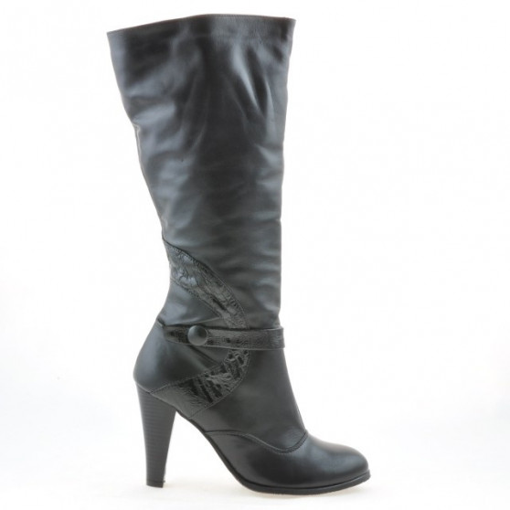 Damenstiefel 1119 schwarz kombiniert