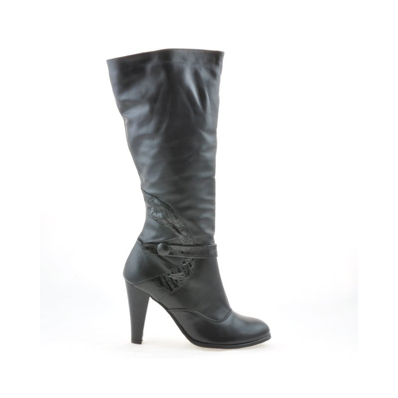 Damenstiefel 1119 schwarz kombiniert