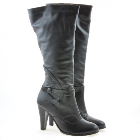 Damenstiefel 1119 schwarz kombiniert