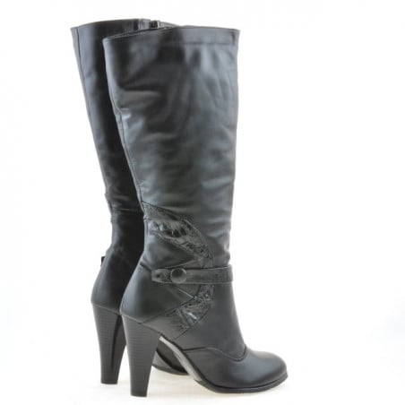 Damenstiefel 1119 schwarz kombiniert