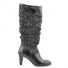 Damenstiefel 1120 Lack Schwarz + Antilope Ballon