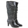 Damenstiefel 1120 Lack Schwarz + Antilope Ballon