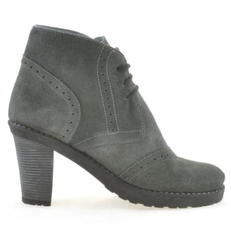 Damenstiefel 3230 grau Veloursleder