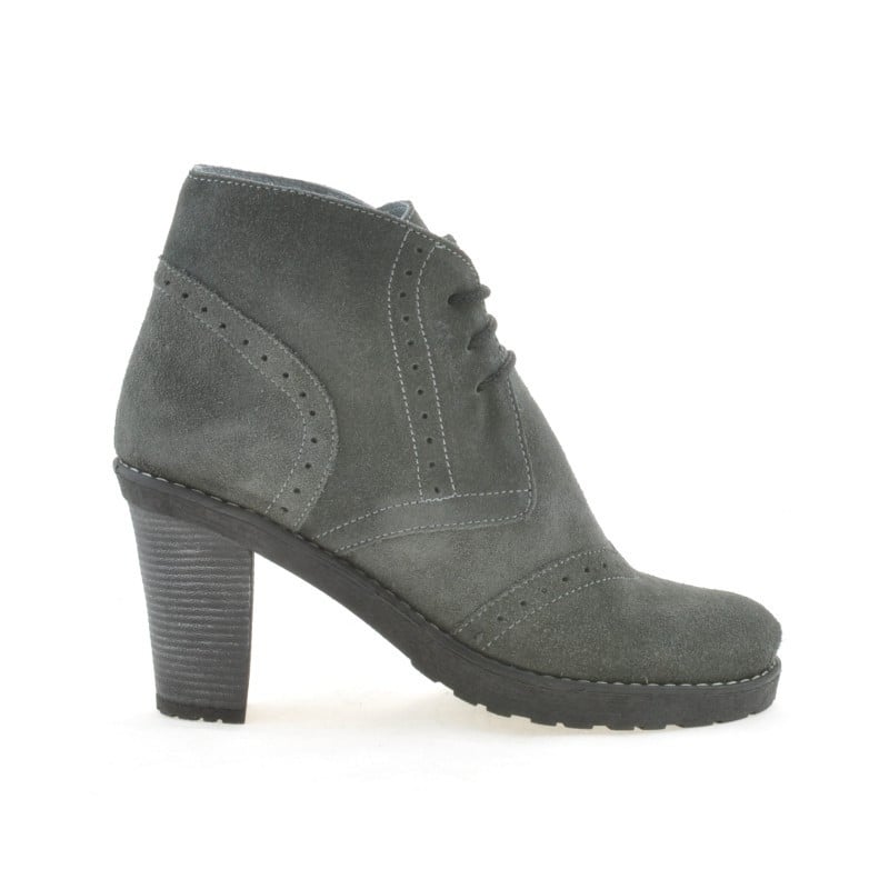 Damenstiefel 3230 grau Veloursleder
