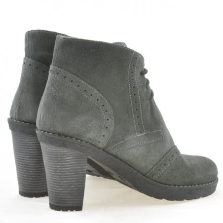 Damenstiefel 3230 grau Veloursleder