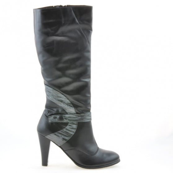 Damenstiefel 1119 schwarz+grau Damenstiefel 1119 schwarz+grau