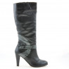 Damenstiefel 1119 schwarz+grau