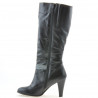 Damenstiefel 1119 schwarz+grau