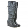 Damenstiefel 226 schwarz+schwarz Crepesohle