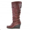Damenstiefel 226 Bordeaux kombiniert
