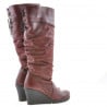 Damenstiefel 226 Bordeaux kombiniert