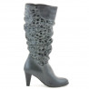Damenstiefel 1120 grau+grau Antilope