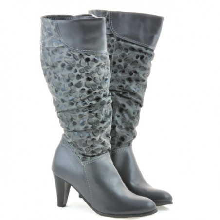 Damenstiefel 1120 grau+grau Antilope
