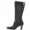 Damenstiefel 1111 Lack Schwarz+Schwarz Antilope