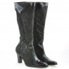 Damenstiefel 1111 Lack Schwarz+Schwarz Antilope