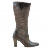 Damenstiefel 1111 Lack Kaffee+Kaffee Antilope