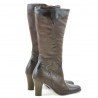 Damenstiefel 1111 Lack Kaffee+Kaffee Antilope