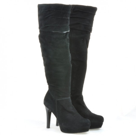 Damenstiefel 1118 schwarz Antilope