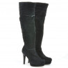 Damenstiefel 1118 schwarz Antilope