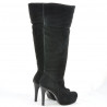 Damenstiefel 1118 schwarz Antilope