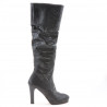 Damenstiefel 1118 schwarze Antilope pic