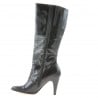 Damenstiefel 1109 kombinierter schwarzer Lack