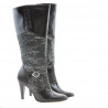 Damenstiefel 1109 kombinierter schwarzer Lack