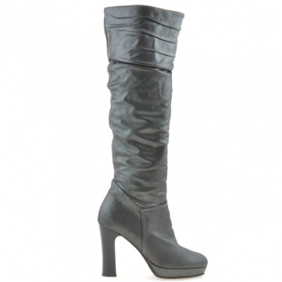 Damenstiefel 1118 satin grau Damenstiefel 1118 satin grau