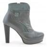 Damenstiefeletten 1125 grau+grau Antilope