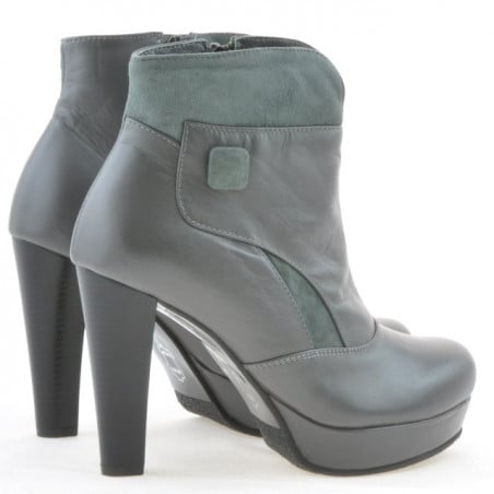 Damenstiefeletten 1125 grau+grau Antilope