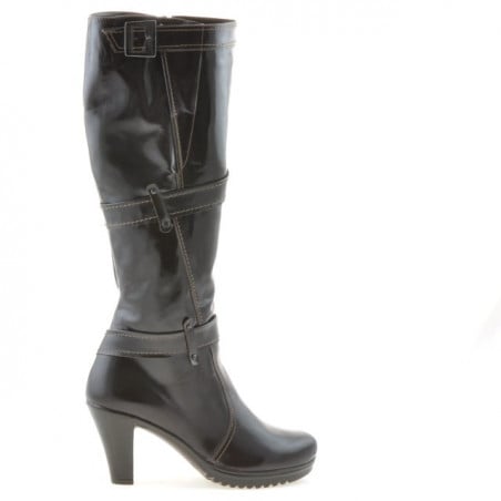 Damenstiefel 229 Lack Kaffee