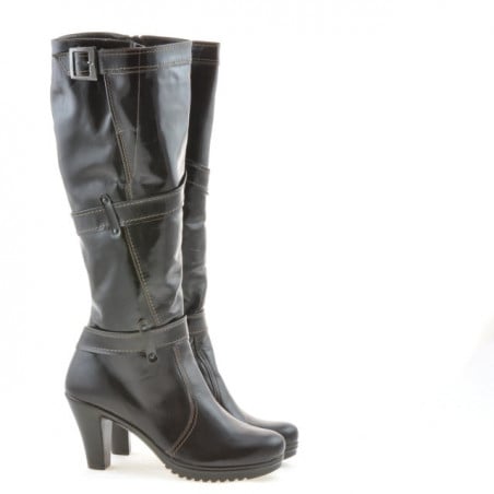 Damenstiefel 229 Lack Kaffee