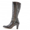 Damenstiefel 017 Krep Lack Kaffee