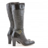 Damenstiefel 017 Krep Lack Kaffee