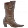 Damenstiefel 298 Croco Cognac