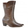 Damenstiefel 298 Croco Cognac