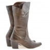 Damenstiefel 298 Croco Cognac