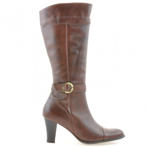 Damenstiefel 017 in kombinierter Cognacfarbe Damenstiefel 017 in kombinierter Cognacfarbe