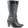 Damenstiefel 017 schwarzer Lack crep