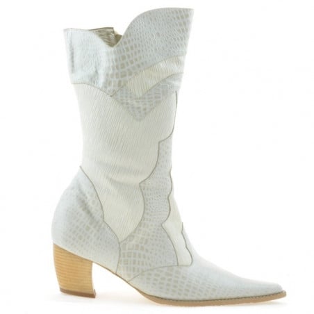 Damenstiefel 298 Croco Beige