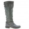 Damenstiefel 3225 graues Veloursleder
