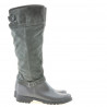 Damenstiefel 3225 graues Veloursleder