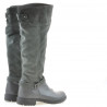 Damenstiefel 3225 graues Veloursleder
