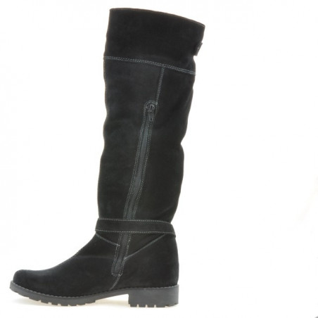 Damenstiefel 3225 schwarz Velours