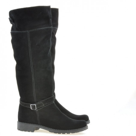 Damenstiefel 3225 schwarz Velours