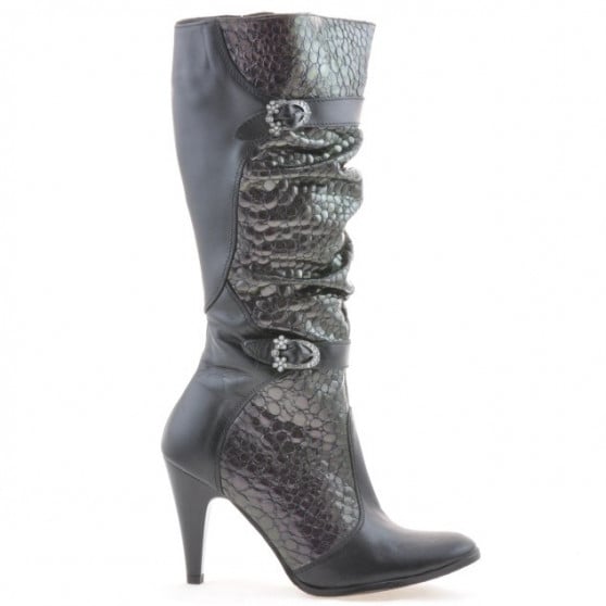 Damenstiefel 008 schwarzkombiniert
