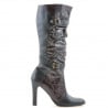 Damenstiefel 008-2 schwarz+bordeaux kombiniert