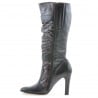 Damenstiefel 008-2 schwarz+bordeaux kombiniert