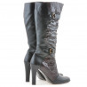 Damenstiefel 008-2 schwarz+bordeaux kombiniert