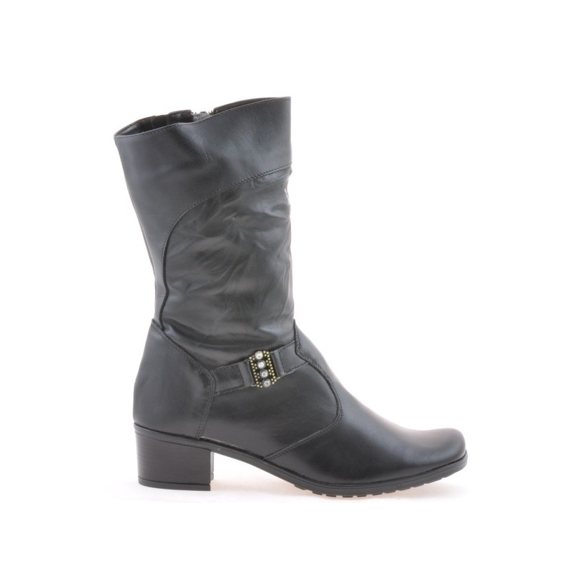 Damenschuhe 261 schwarz+schwarz Crepe